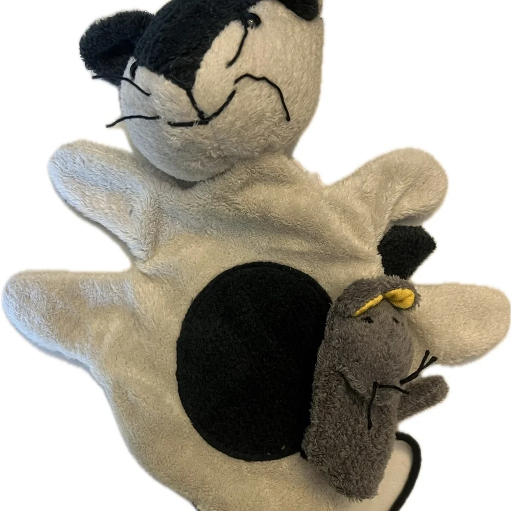 New - Furnis Luna a d Sonic Cat and Mouse Puppet Set